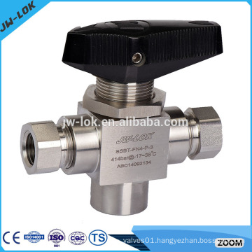 Unique 3 Way High Pressure Ball Valve